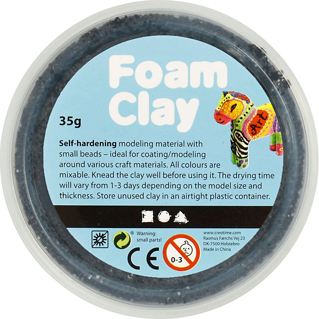 Foam Clay® , svart, 35 g/ 1 burk