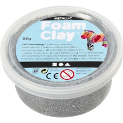 Foam Clay® , metallic, silver, 35 g/ 1 burk