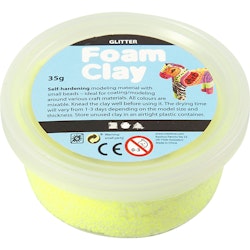 Foam Clay® , glitter, gul, 35 g/ 1 burk