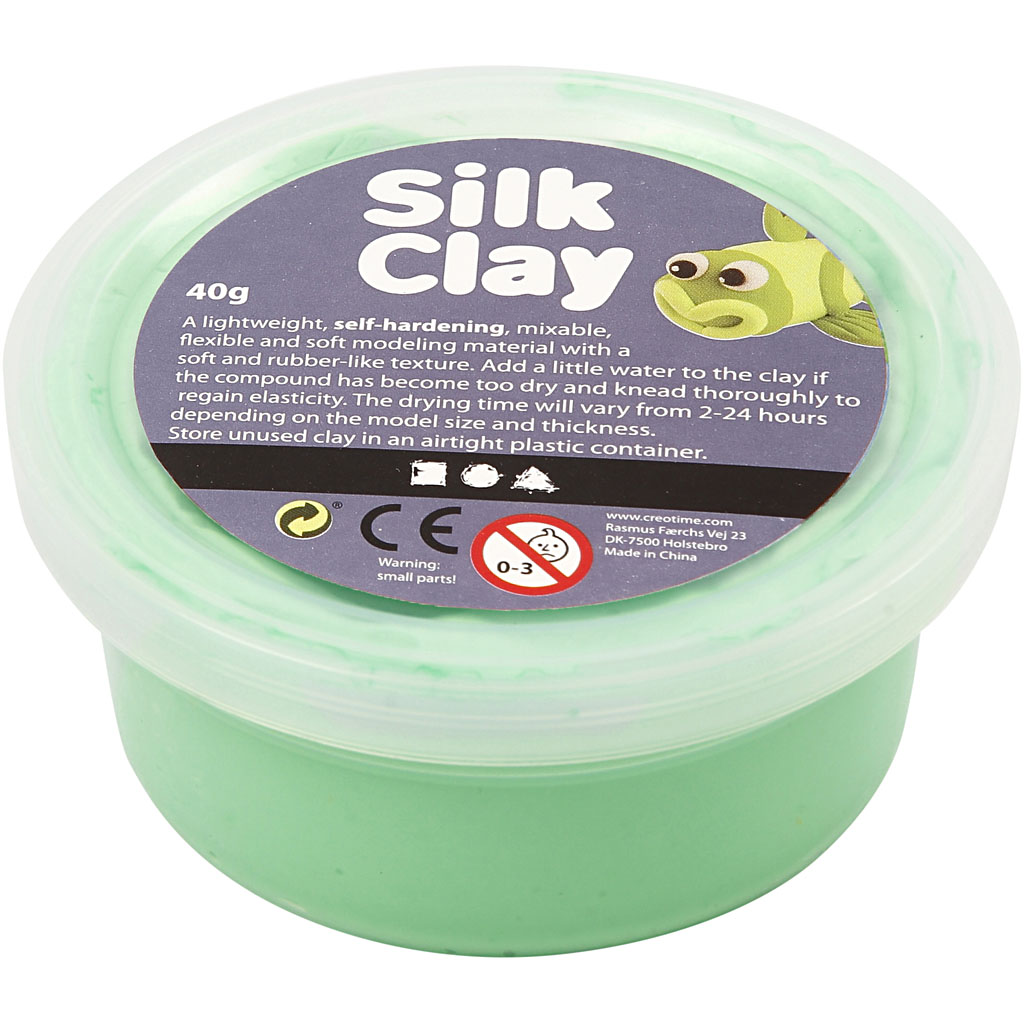 Silk Clay®, ljusgrön, 40 g/ 1 burk