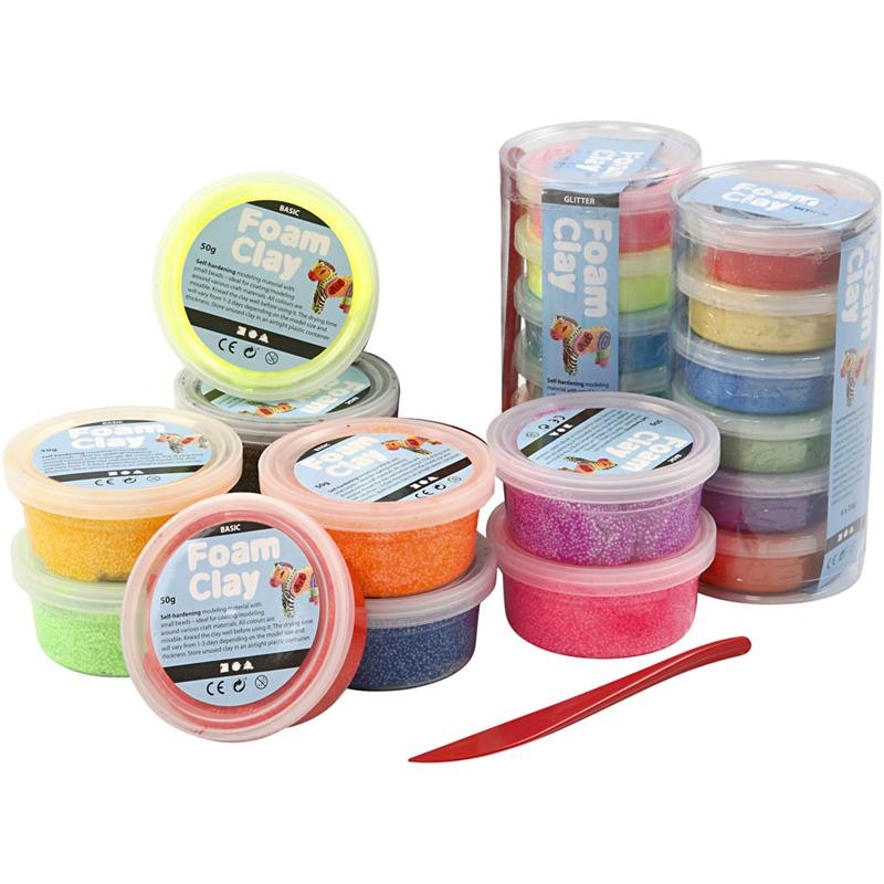 Foam Clay® , mixade färger, 22 burk/ 1 set