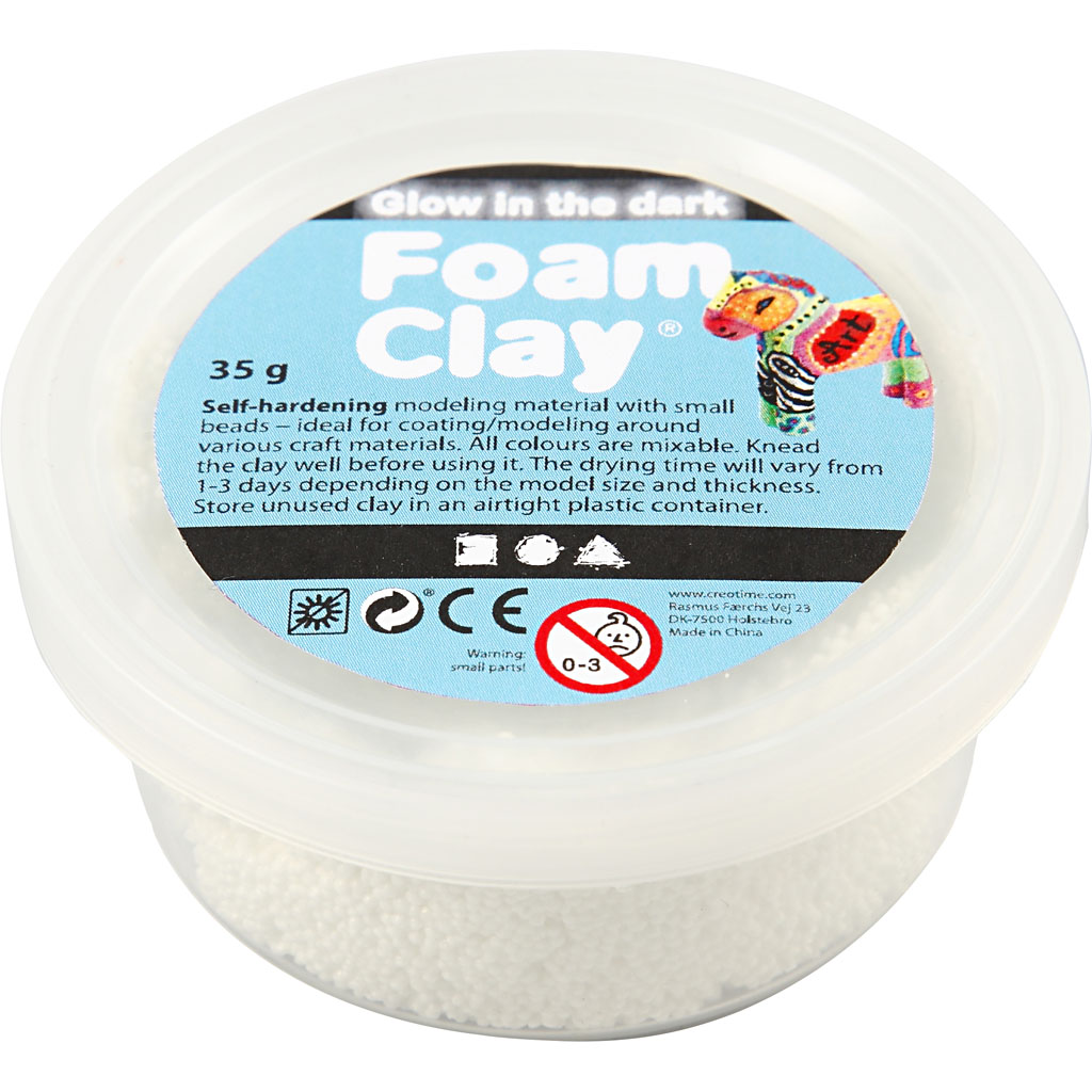 Foam Clay® , glow in the dark, 35 g/ 1 burk