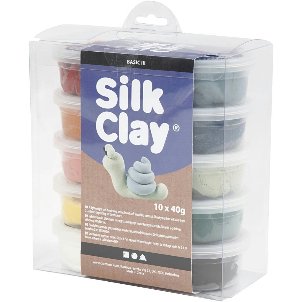 Silk Clay®, dova färger, 10x40 g/ 1 förp.