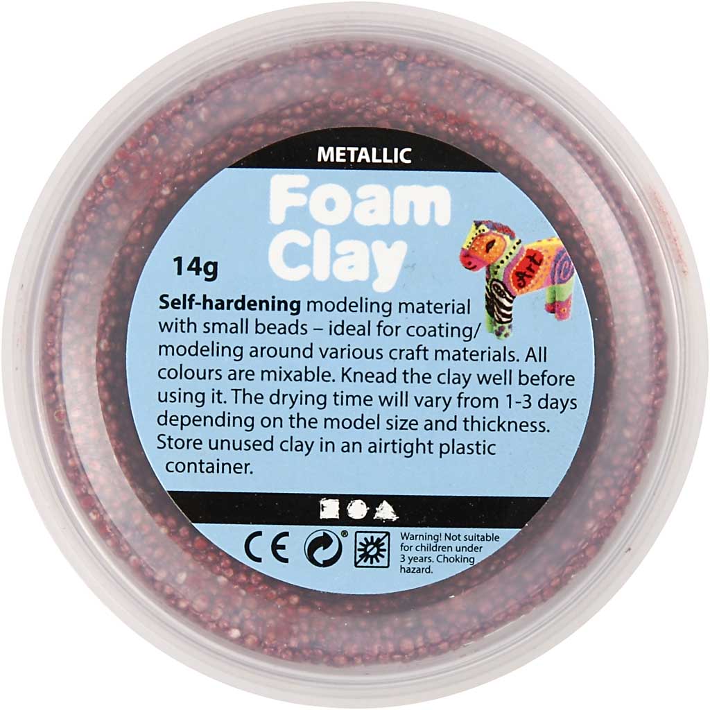 Foam Clay® , metallic, starka färger, 6x14 g/ 1 förp.
