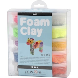 Foam Clay® , mixade färger, 10x35 g/ 1 förp.