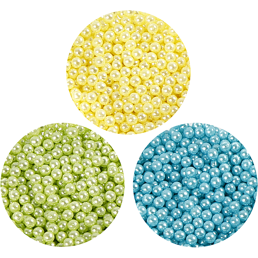 Pearl Clay® , ljusblå, ljusgrön, ljusgul, 1 set, 3x25+38 g