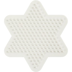 Pärlplatta av BIOplast, stjärn, H: 0.5 cm, stl. 9,8x9,8 cm, 1 st.