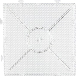 Stiftplatta, Stor byggbar kvadrat, stl. 15x15 cm, transparent, 1 st.