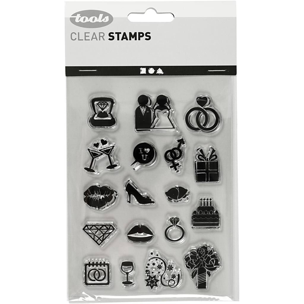 Clear Stamps, bröllop, 11x15,5 cm, 1 ark