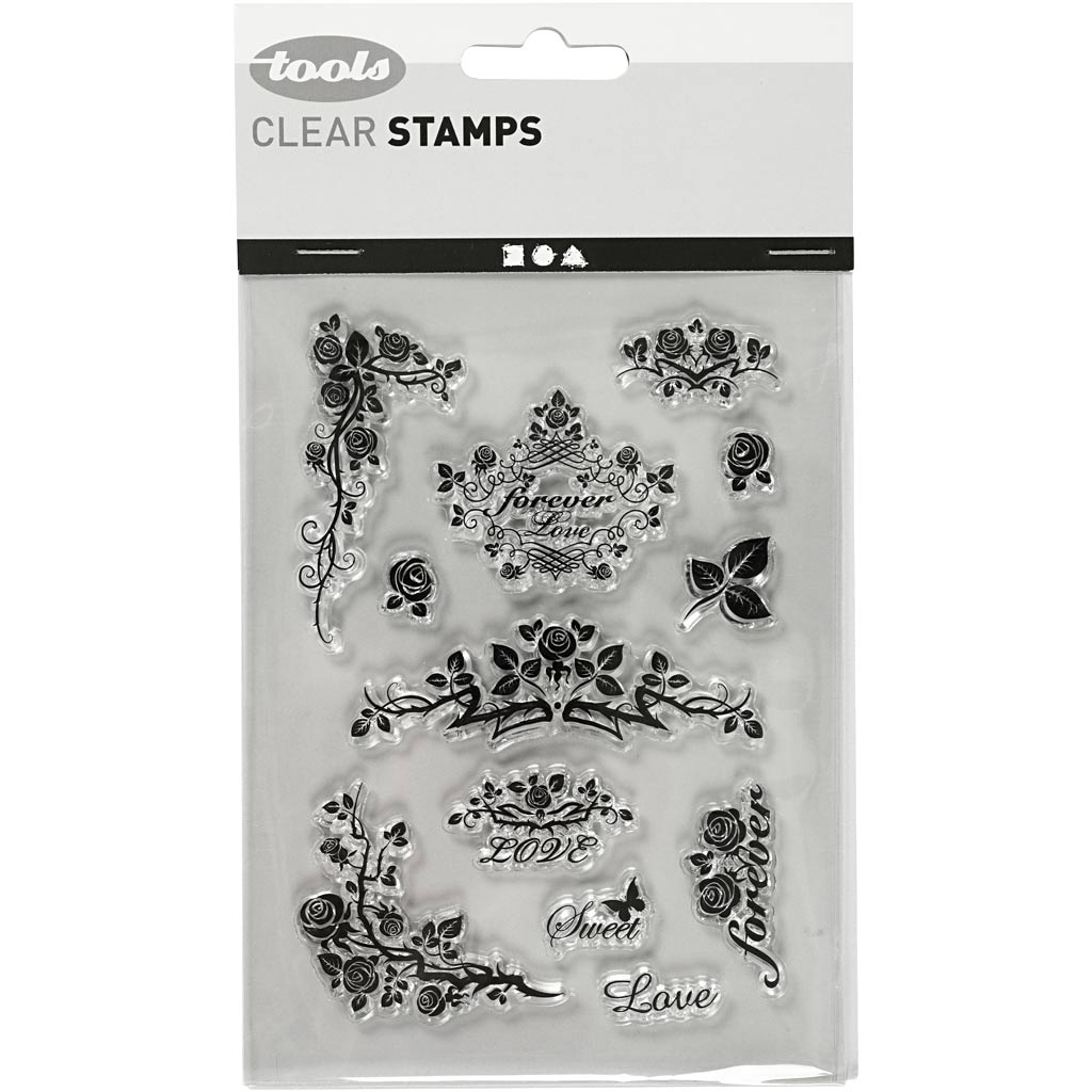 Clear Stamps, för evigt, 11x15,5 cm, 1 ark