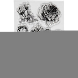 Stämplar och skärschabloner, blommor, stl. 4-6,5 cm, 1 förp.