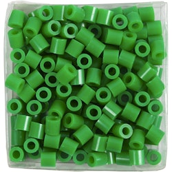 Rörpärlor, stl. 5x5 mm, Hålstl. 2,5 mm, medium, grön (32230), 1100 st./ 1 förp.