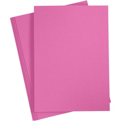 Färgad kartong, A4, 210x297 mm, 180 g, rosa, 20 ark/ 1 förp.