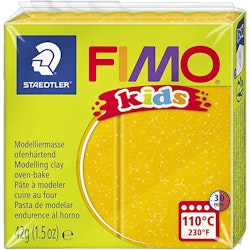 FIMO® Kids Clay, glitter, guld, 42 g/ 1 förp.