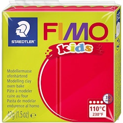 FIMO® Kids Clay, röd, 42 g/ 1 förp.