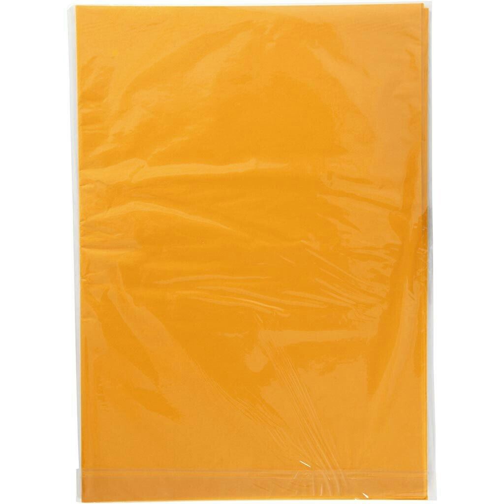 Silkespapper, 50x70 cm, 17 g, gul, 25 ark/ 1 förp.