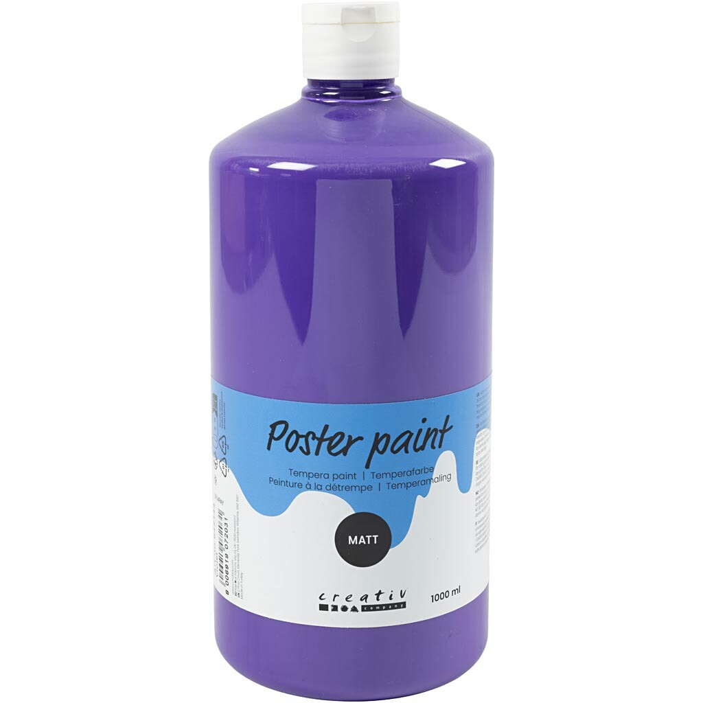 PRIMO skolfärg, matt, violet, 1000 ml/ 1 flaska
