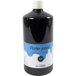 PRIMO skolfärg, matt, svart, 1000 ml/ 1 flaska