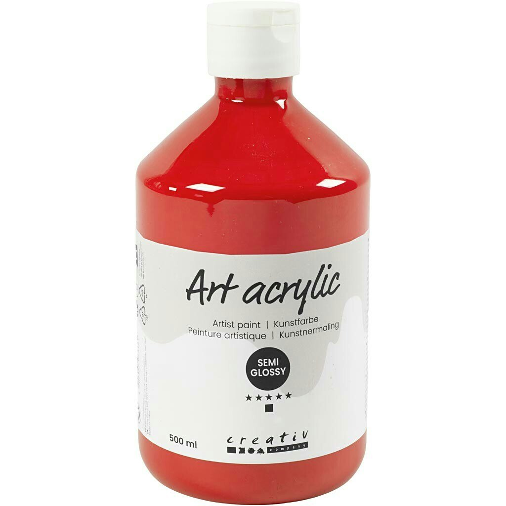 Pigment Art School, transparent, cadmiumröd, 500 ml/ 1 flaska