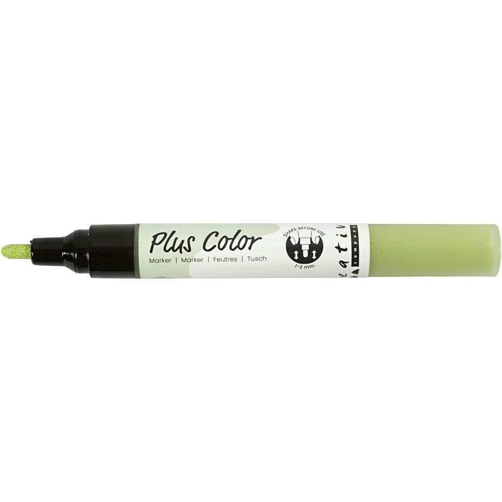 Plus Color tusch, L: 14,5 cm, spets 1-2 mm, leaf green, 1 st., 5,5 ml