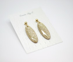 Oval (guld/glitter)