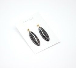 Oval (svart/glitter gloss)