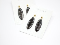 Oval (svart/glitter gloss)
