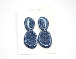 Glossy stone (blå/glitter)