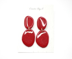 Glossy stone (röd/glitter)