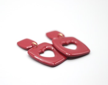 Glossy heart (röd)