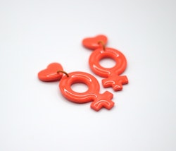 Kvinnosymbol (glossy/poppig orange)