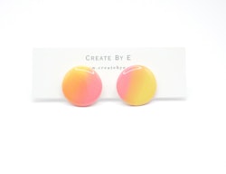 Glossy studs (gul/rosa)