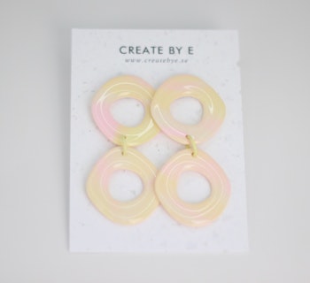 Uneven circle (rosa/gul gloss)