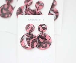Glossy circle (rosa/mönstrad)