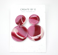 Glossy circle (vinröd/rosa melerad)