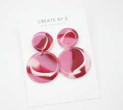 Glossy circle (vinröd/rosa melerad)