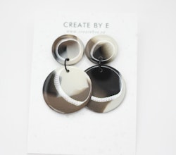 Glossy circle (svart/brun melerad)