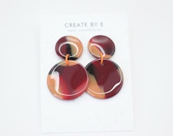 Glossy circle (vinröd/orange)