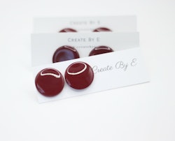 Glossy studs (vinröd)