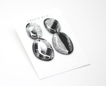 Stone (svart/silverglitter)