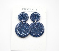 Glossy circle (blå/glitter)