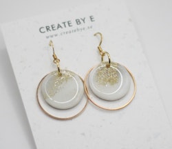 Glossy circle (vit/glitter)
