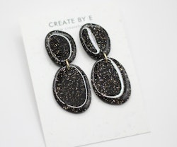 Glossy stone (svart/glitter)