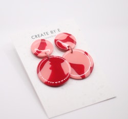 Glossy circle (rosa/röd melerad)