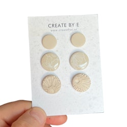 Studs 3-pack (beige)