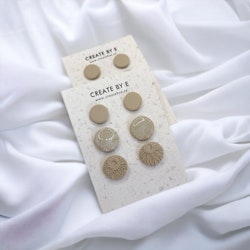 Studs 3-pack (beige)