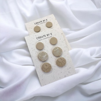 Studs 3-pack (beige)