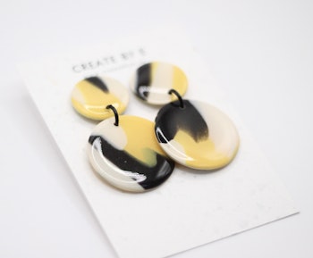 Glossy circle (gul/svart)
