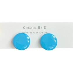 Glossy studs (klarblå) 1,5cm