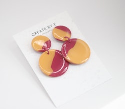 Glossy circle (cerise/orange)